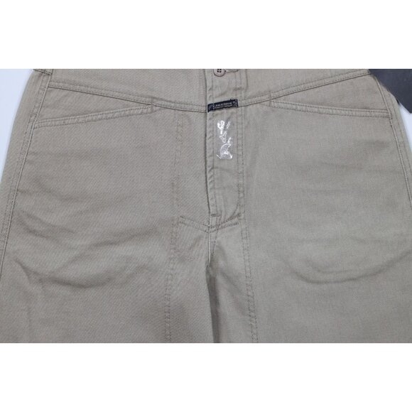 Deadstock Vtg 90s Marithe Francois Girbaud Mens 32 Baggy Denim Jean Shorts Beige - Picture 3 of 16